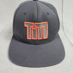 Toby Mac Cap Hat Snap Back Adjustable Gray Orange Embroidered TM Logo Baseball